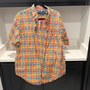 Ralph Lauren Vibrant Plaid Button-Down Shirt. Size XXL